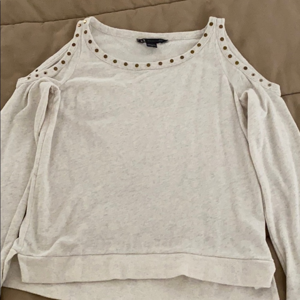 Long sleeve Armani exchange  cold shoulder shirt